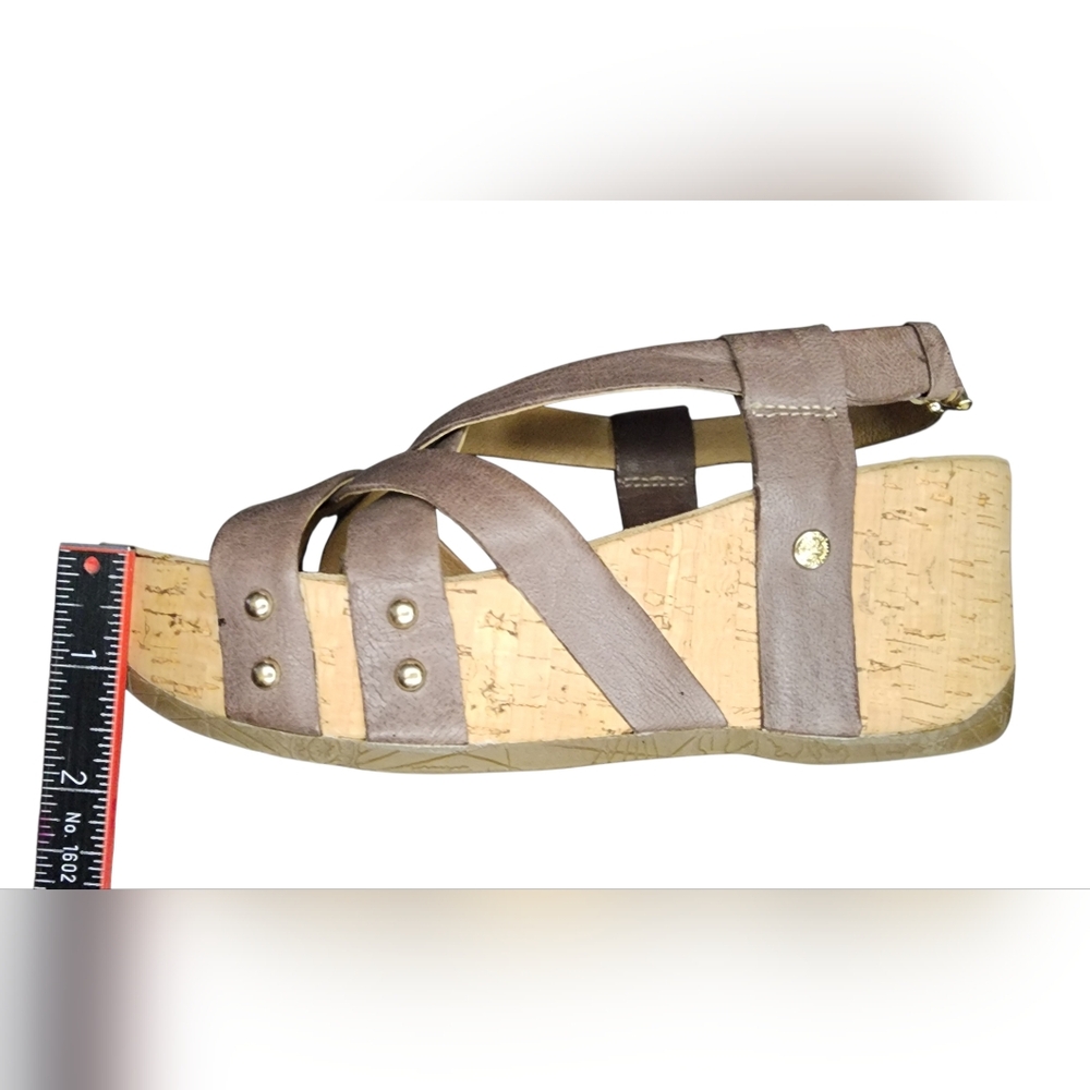 Formentera Cross Straps Wedge Sandals, Womens 38 EU (7-7.5 US) - Picture 10 of 11